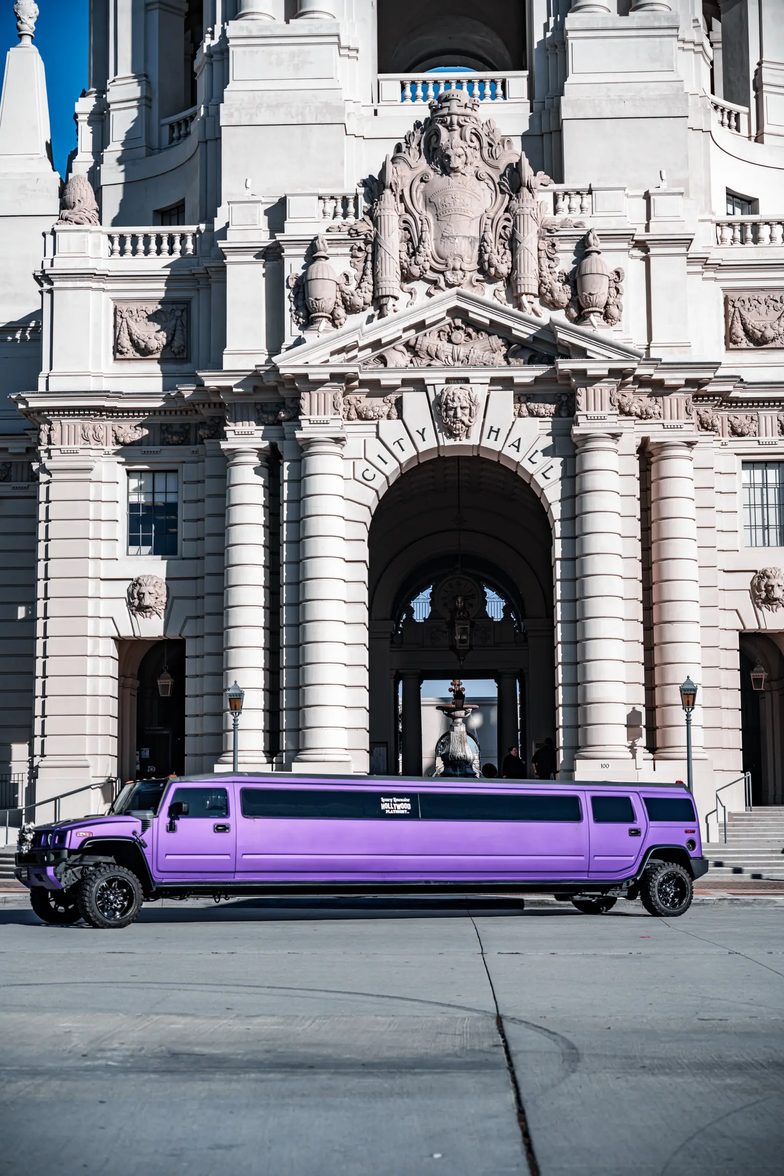 Purple Hummer Limousine